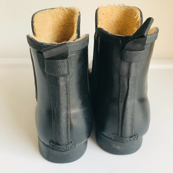 Chooka Black Chelsea Waterproof Rubber Rain Boots Size 10 - Picture 6 of 10